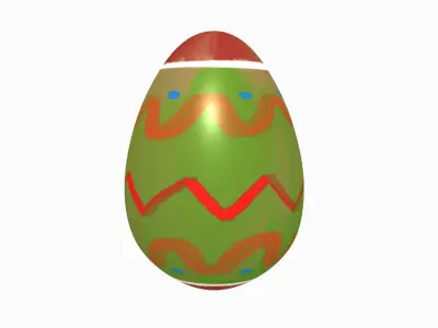 Easter Collection cartoon bunny with nose Low-poly 3D model