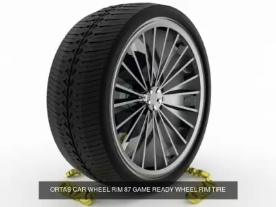 ORTAS CAR WHEEL RIM 86-87-88-89-90 GAME READY WHEEL 3D Model Pack