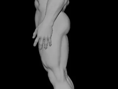 muscular sculpt base mesh humanly accurate 3D model