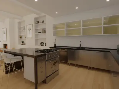 NYC Apartment Blender Scene 3D model