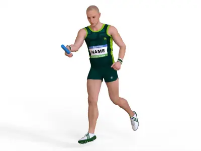 Athlete Action Set-02 3D model