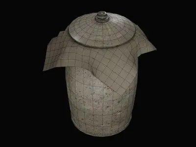 Old gallon Free low-poly 3D model