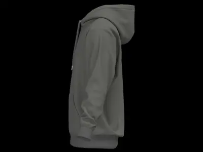Male hoodie  3D model