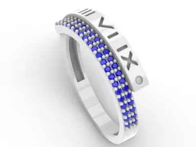 Jewelry Diamond Ring Model RG12 Free 3D print model