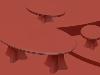 Aureon Marble Set Low-poly 3D model