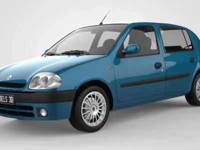 Renault Clio 2 Phase 1 HB 2001 3D model
