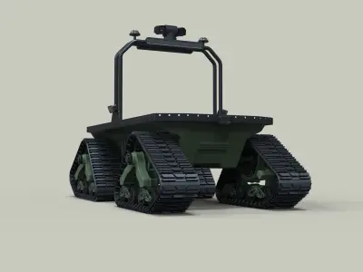 Tracked cargo robot 3D model