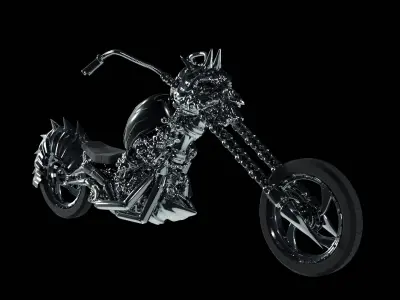 Ghost Rider Motorcycle or Motorbike 3D Model 3D model