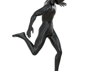 Mannequin soccer player kicks 83 3D model