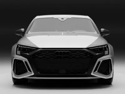Audi A3 Sedan S-line  Low-poly 3D model