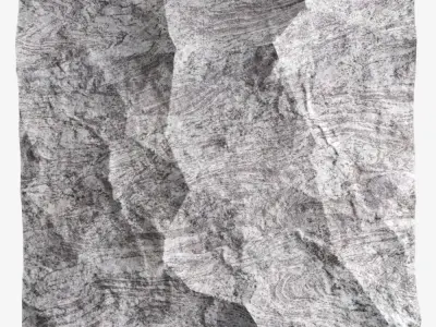 329-RockPanel rock wall art 3D model