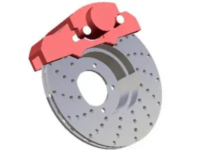 Disk brake system 3D model