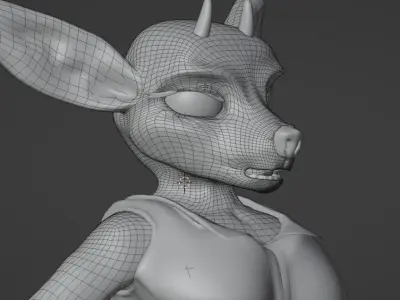 DeerGirl 3D model