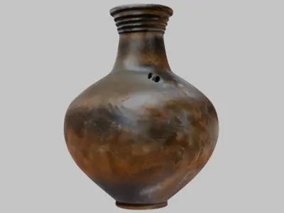 Medieval Ceramic Antique Vase Jar  Low-poly 3D model