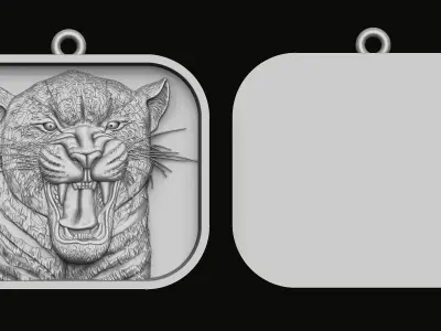 The Jaguar Pendant 3D print model