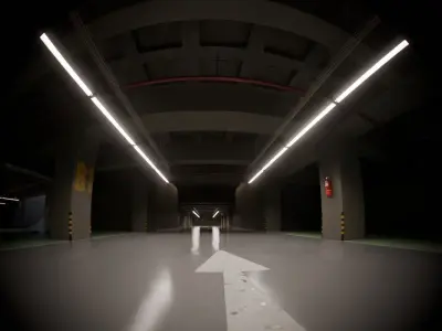 Car Park Low-poly 3D model