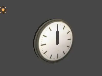Wallclock clock Free low-poly 3D model