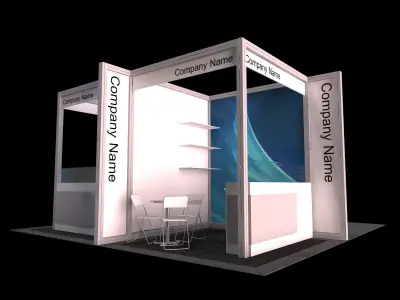 Maxima structure booth Low-poly 3D model