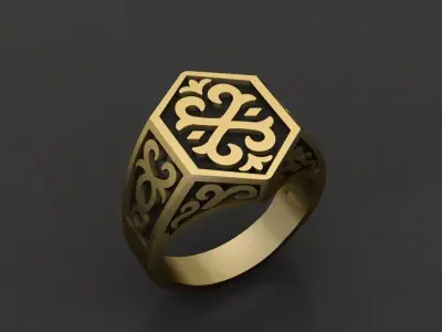 Luxury Men Ring Free 3D print model