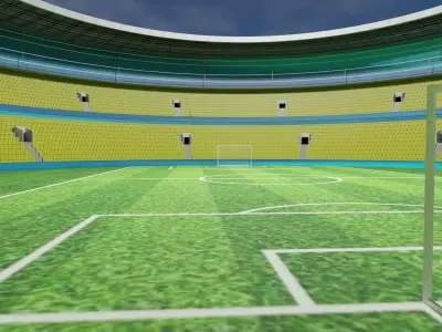 Football Stadium  Low-poly 3D model shop