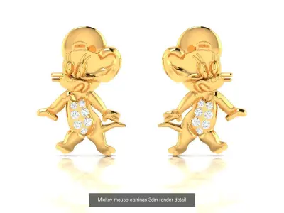 5  Women Special earrings 3dm render detail  3D Model Pack