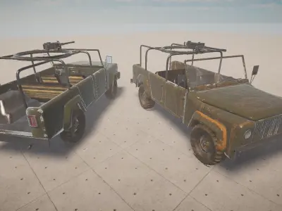 FarCry Jeeb - Models and Unity scripts Low-poly 3D model