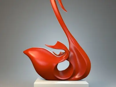 Sculpture Swan 3D model