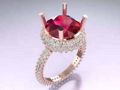 Diamond Ring - Womens Rings - G2N124 3D print model