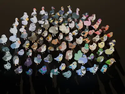 Animals ULTIMATE Pack with Animation Low-poly 3D model