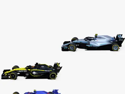 Formula 1 2018 Pack 3 Low-poly 3D model