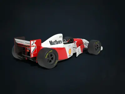 F1 McLaren Mp4-8 Low-poly 3D model