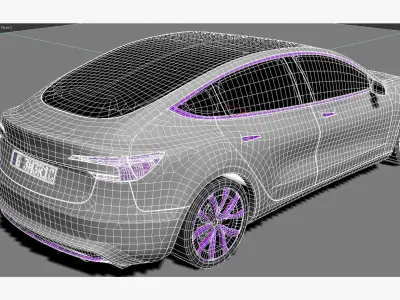 Generic Sedan v28 Low-poly 3D model