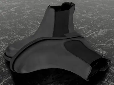 GREYDER 3D CLASSIC SHOE - LEATHER Low-poly 3D model