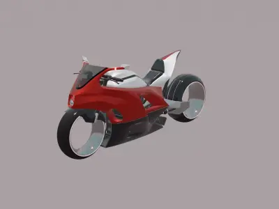 Heavy Bike Low-poly 3D model
