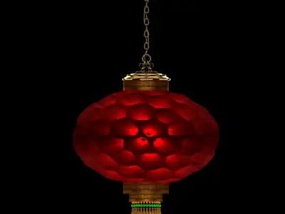Chinese Red Lantern 3D model 18