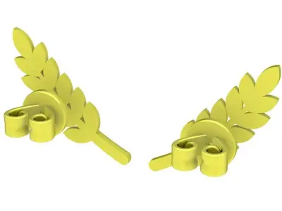 Luxury Leaf Earrings Jewelry Design  4117 3D print model