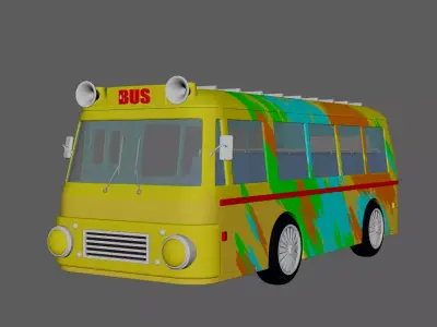 Bus cartoon 3D model from CGTrader