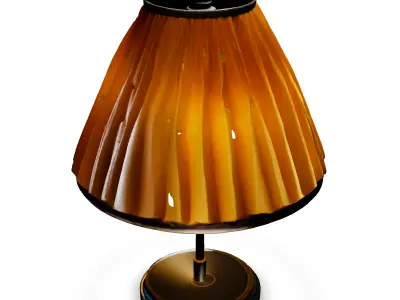 Modern Pleated Table Lamp 3D Model Low-poly 3D model