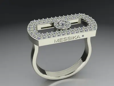 Messika Ring 3D printed model 3D print model