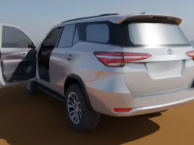 Toyota Fortuner Low poly  Low-poly 3D model