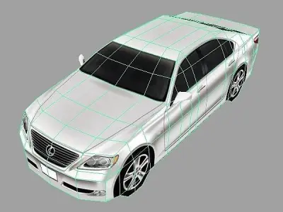 Lexus LS460 Low-poly 3D model