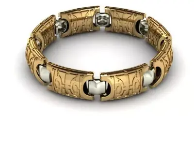 Mens bracelet ring is ready for printing 3D print model