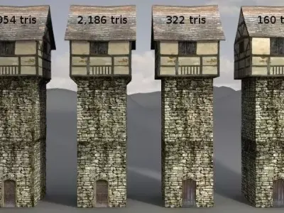 Medieval Slum 2 Low-poly 3D model