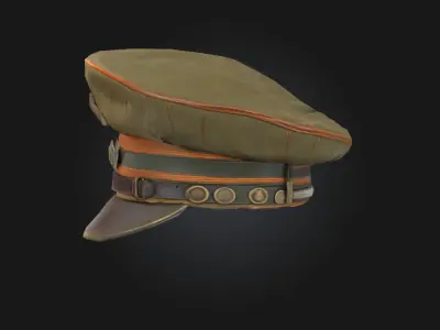  Cap Elegance Stylish Army Headgear Model 3D model