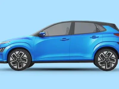 Hyundai KONA Electric 2022 Low-poly 3D model