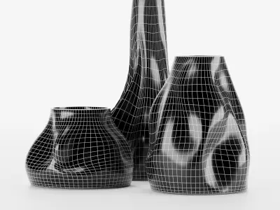 Wavy Glass Vase 3D model