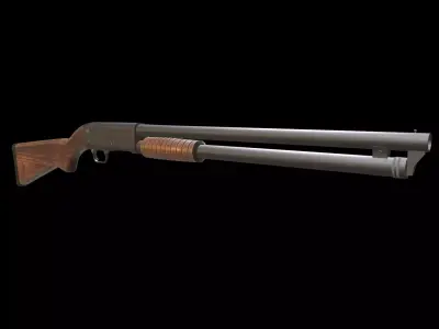New Ithaca 37 Home Defense  Shotgun Low-poly 3D model