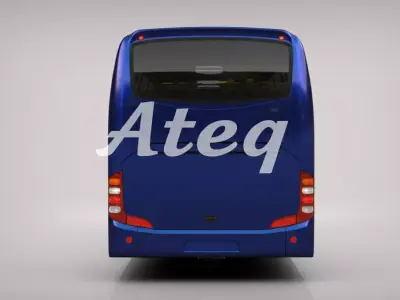 Volvo Multi Axle Bus 3D Model for Rendering and 3D Printing 3D model