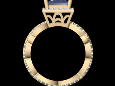 Luxury Classic Solitaire Ring Free 3D print model