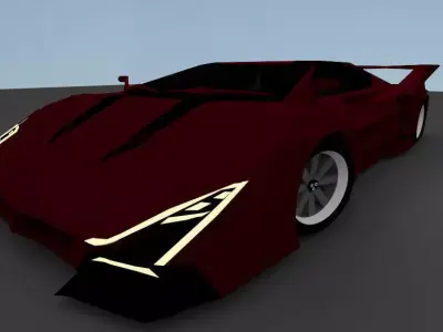 Supercar Senza 980X Low-poly 3D model